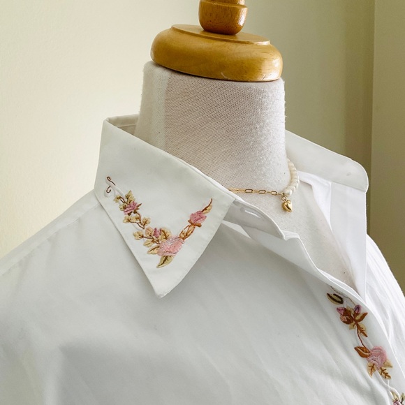 Hand Embroidered Button-Down Shirt - Picture 3 of 4